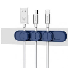 Заредете изображение във визуализатора на галерията – BASEUS cable organizer Cross Peas Cable Clip Blue ACWDJ-03
