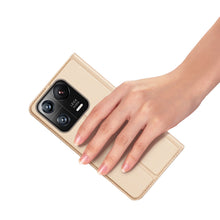 Заредете изображение във визуализатора на галерията – Dux Ducis Skin Pro Case Xiaomi 13 Pro Flip Card Wallet Gold Stand

