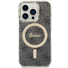 Заредете изображение във визуализатора на галерията – Original Case GUESS hardcase 4G MagSafe GUHMP14LH4STK for Iphone 14 Pro black
