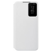Заредете изображение във визуализатора на галерията – Samsung Smart Clear View Standing Cover Case Antibacterial Smart Flip Case Samsung Galaxy S22 + (S22 Plus) White (EF-ZS906CWEGEE)
