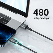 Заредете изображение във визуализатора на галерията – Acefast cable usb a a to lightning 8-pin mfi 2,4a aluminum alloy c1-02 1,2 m deep space gray

