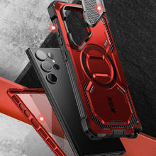 Заредете изображение във визуализатора на галерията – IBLSN Armorbox Mag Supcase case with MagSafe for Samsung Galaxy S24 Ultra - red

