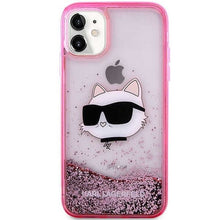 Заредете изображение във визуализатора на галерията – Karl Lagerfeld KLHCN61LNCHCP iPhone 11/ XR pink/pink hardcase Glitter Choupette Head
