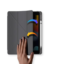 Заредете изображение във визуализатора на галерията – Dux Ducis Magi case for iPad 10.9'' 2022 (10 gen.) cover with stylus holder smart cover stand gray

