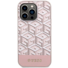 Заредете изображение във визуализатора на галерията – Guess GUHMP14XHGCFSEP iPhone 14 Pro Max 6.7&quot; pink/pink hard case GCube Stripes MagSafe
