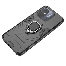 Заредете изображение във визуализатора на галерията – Ring Armor Case for Xiaomi Redmi 11A / Poco C55 / Redmi 12C Armor Cover Magnetic Holder Ring Black
