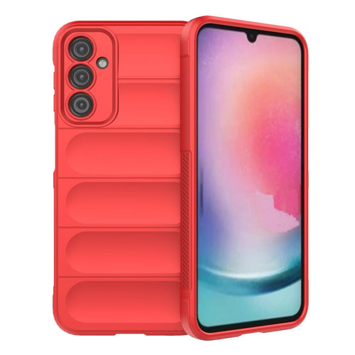 Magic Shield Case for Samsung Galaxy A24 4G flexible armored cover red