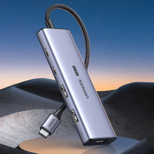 Заредете изображение във визуализатора на галерията – HUB USB C - HDMI / 2x USB C / 2x USB A Ugreen CM500 - gray
