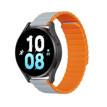 Заредете изображение във визуализатора на галерията – Universal Magnetic Strap Samsung Galaxy Watch 3 45mm / S3 / Huawei Watch Ultimate / GT3 SE 46mm Dux Ducis Strap (22mm LD Version) - Gray Orange
