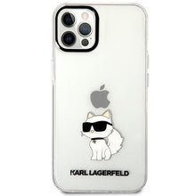 Заредете изображение във визуализатора на галерията – Karl Lagerfeld KLHCP12MHNCHTCT iPhone 12 /12 Pro 6.1&quot; transparent hardcase Ikonik Choupette
