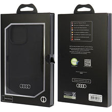 Заредете изображение във визуализатора на галерията – Original Case AUDI hardcase Silicone Case AU-LSRIP15PM-Q3/D1-BK for Iphone 15 Pro Max black
