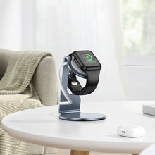 Заредете изображение във визуализатора на галерията – HOCO charging holder for iWatch HD7 Pleasing metal gray
