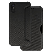 Заредете изображение във визуализатора на галерията – Razor Carbon Book Case for Xiaomi Redmi 9A black
