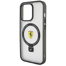 Заредете изображение във визуализатора на галерията – Ferrari FEHMP15XUSCAH iPhone 15 Pro Max 6.7" transparent hardcase Ring Stand 2023 Collection MagSafe
