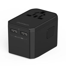 Заредете изображение във визуализатора на галерията – Choetech PD6045 USB-C USB-A 45W GaN Travel Charger with US EU UK AU Plugs - Black
