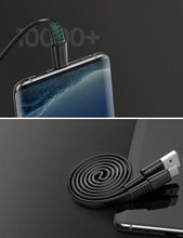 Заредете изображение във визуализатора на галерията – Ugreen flat USB cable - USB Type C Quick Charge 3 A 2 m black (US332 70637)
