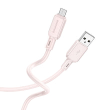 Заредете изображение във визуализатора на галерията – Borofone Cable BX94 Crystal color - USB to Micro USB - 2,4A 1 metre light pink
