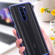 Заредете изображение във визуализатора на галерията – Clear Color case gel cover case with a metallic frame for Xiaomi Redmi 9 black
