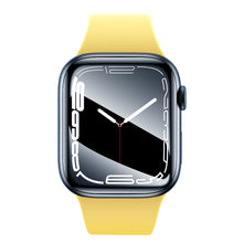 Заредете изображение във визуализатора на галерията – Baseus Crystal Tempered Glass Film for Apple Watch 4/5/6/SE 44mm full screen with frame black (2 pcs.) + cleaning kit / foil applicator / squeegee (spatula)

