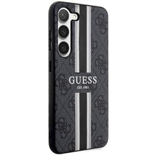 Заредете изображение във визуализатора на галерията – Guess GUHCS23SP4RPSK S23 S911 black/black hardcase 4G Printed Stripe
