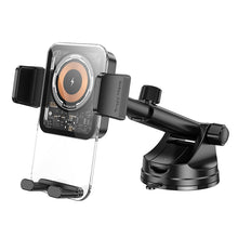 Заредете изображение във визуализатора на галерията – Borofone Car holder BH210 Riley with induction charging to dashboard black
