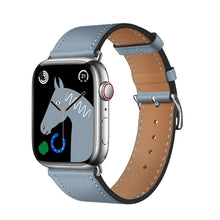 Заредете изображение във визуализатора на галерията – HOCO strap for Apple Watch 38/40/41mm Elegant leather WA17 dark gray
