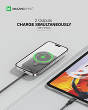 Заредете изображение във визуализатора на галерията – Amazing Thing Power bank Thunder Pro 5000mAh TPM5KGY - Type C - magnetic with induction charger grey
