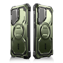 Заредете изображение във визуализатора на галерията – IBLSN Armorbox Mag Supcase case with MagSafe for Samsung Galaxy S24 Ultra - green
