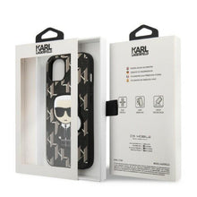 Заредете изображение във визуализатора на галерията – Karl Lagerfeld KLHCP13SPMNIKBK iPhone 13 mini 5.4" hardcase black/black Monogram Ikonik Patch

