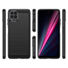 Заредете изображение във визуализатора на галерията – Carbon Case case for T-Mobile Revvl 6 Pro 5G flexible silicone carbon cover black
