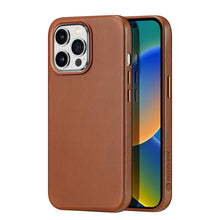 Заредете изображение във визуализатора на галерията – Dux Ducis Naples case for iPhone 14 Pro magnetic leather case MagSafe brown
