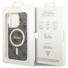Заредете изображение във визуализатора на галерията – Original Case GUESS hardcase 4G MagSafe GUHMP14LH4STK for Iphone 14 Pro black
