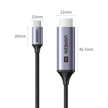 Заредете изображение във визуализатора на галерията – USB C - HDMI 2.1 8K 60Hz Cable 1.5m Ugreen CM565 - Gray
