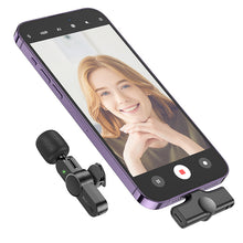 Заредете изображение във визуализатора на галерията – Borofone Lavalier wireless microphone BFK12 Trophy Lightning black
