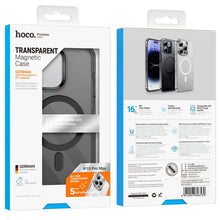 Заредете изображение във визуализатора на галерията – HOCO AS3 Amber case compatible with MagSafe for IPHONE 15 PRO transparent black
