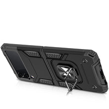 Заредете изображение във визуализатора на галерията – Wozinsky Ring Armor case for Samsung Galaxy Z Flip 4 armored cover magnetic holder ring blue
