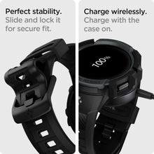 Заредете изображение във визуализатора на галерията – Spigen rugged armor ”pro” for samsung galaxy watch 4 / 5 44mm charcoal grey - TopMag
