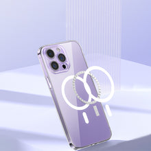 Заредете изображение във визуализатора на галерията – Baseus Crystal Magnetic Case for iPhone 14 Pro thin MagSafe cover + transparent glass
