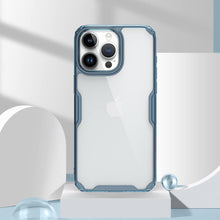 Заредете изображение във визуализатора на галерията – Nillkin Nature Pro TPU Case for Iphone 15 Pro transparent-blue
