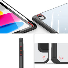 Заредете изображение във визуализатора на галерията – Dux Ducis Toby case for iPad 10.9'' 2022 (10 gen.) cover with space for Apple Pencil stylus smart cover stand black

