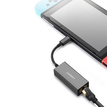 Заредете изображение във визуализатора на галерията – Ugreen external network adapter RJ45 - USB Type C (1000 Mbps / 1 Gbps) Gigabit Ethernet gray (CM199)
