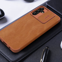 Заредете изображение във визуализатора на галерията – Nillkin Qin Pro for Samsung Galaxy A24 4G brown
