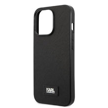Заредете изображение във визуализатора на галерията – Karl Lagerfeld KLHCP13XSFMP2K iPhone 13 Pro Max 6.7" hardcase black/black Saffiano Plaque
