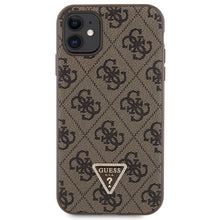 Заредете изображение във визуализатора на галерията – Original Case GUESS hardcase Crossbody 4G Metal Logo GUHCN61P4TDSCPW for Iphone 11/ Xr brown
