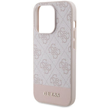 Заредете изображение във визуализатора на галерията – Original Case GUESS hardcase 4G Stripe Collection GUHCP15LG4GLPI for Iphone 15 Pro pink
