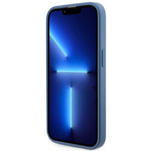 Заредете изображение във визуализатора на галерията – Guess GUHMP14LP4RPSB iPhone 14 Pro 6.1" blue/blue hardcase 4G Printed Stripes MagSafe
