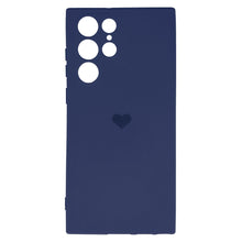 Заредете изображение във визуализатора на галерията – Vennus Silicone Heart Case for Samsung Galaxy S22 Ultra design 1 navy
