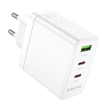 Заредете изображение във визуализатора на галерията – Borofone Wall charger BN12 Manager - USB + 2xType C - PD 65W 3A white
