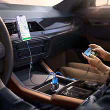 Заредете изображение във визуализатора на галерията – Car charger with voltmeter 53W (USB C, USB) Joyroom JR-CCD01 black

