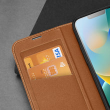 Заредете изображение във визуализатора на галерията – Dux Ducis Skin X2 case for iPhone 14 case with magnetic flap brown
